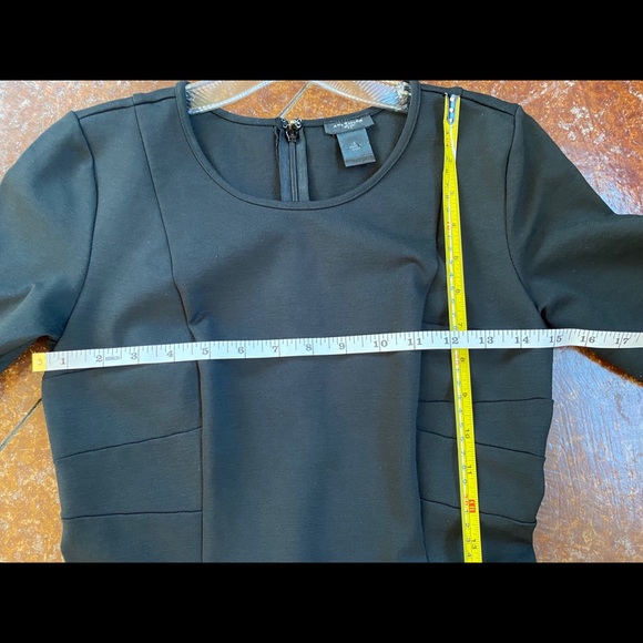 Ann Taylor Elbow-length Sleeve Dress Black Sz 0 - Picture 3 of 10